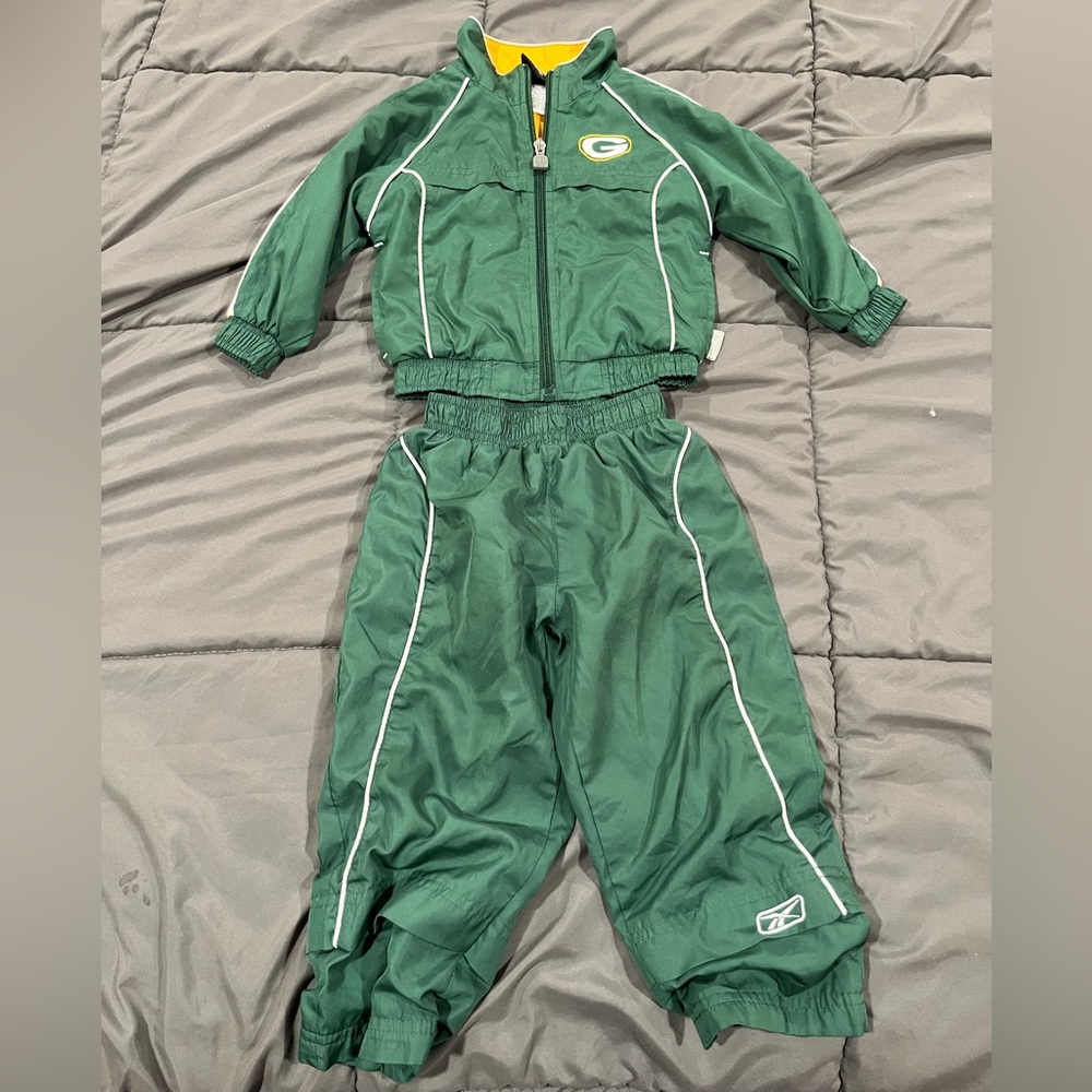 Green Bay Packers Toddler 2T Windbreaker and Pants